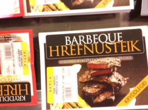 BBQ whale steak ready meals found in an Icelandic supermarket