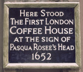 The sign of Pasqua Rosee